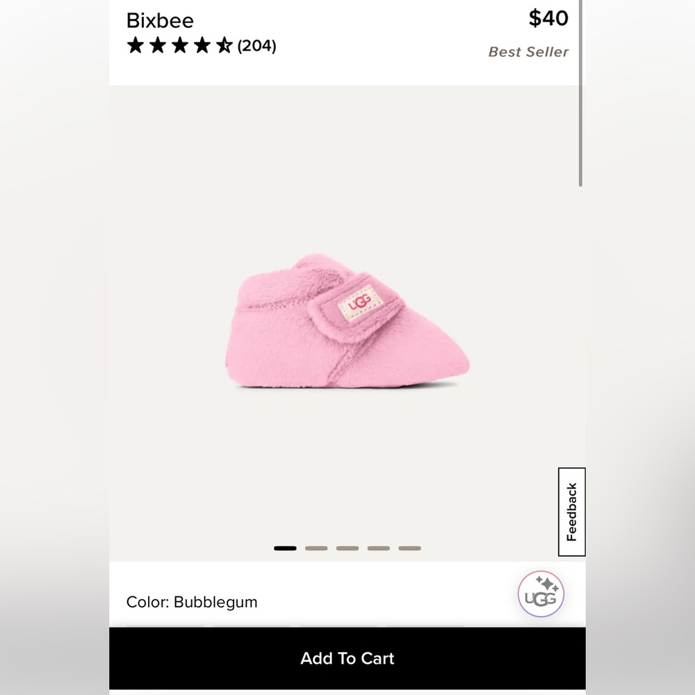UGG Pink Baby Booties